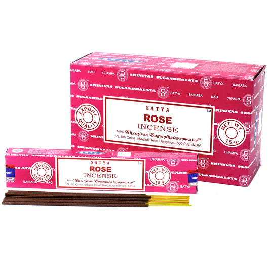 Satya - Incense Sticks - Rose - Pack of 15