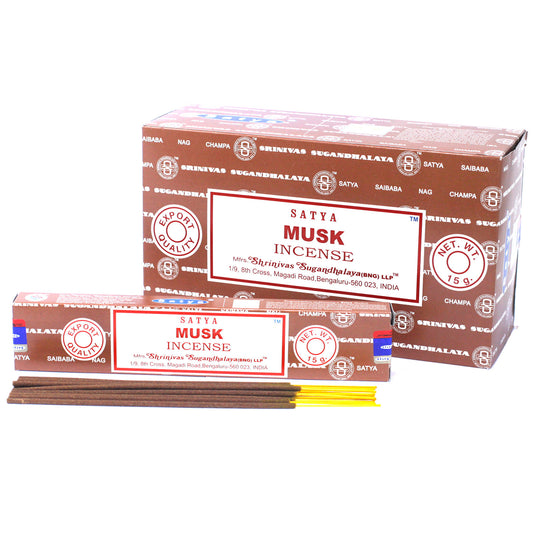 Satya - Incense Sticks - Musk - Pack of 15