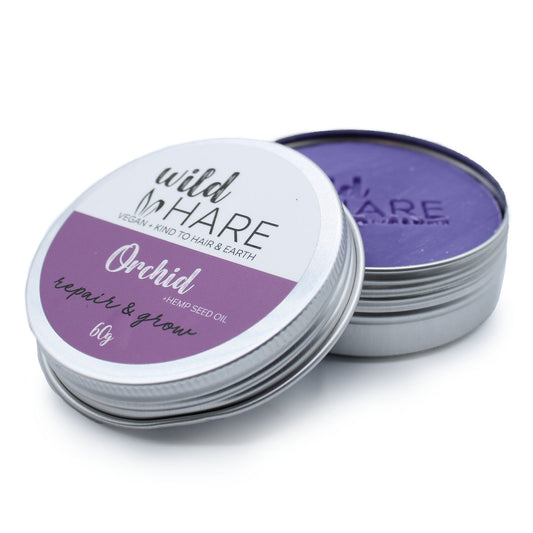 Wild Hare - Solid Shampoo - Repair and Glow - 60g Tin - Orchid