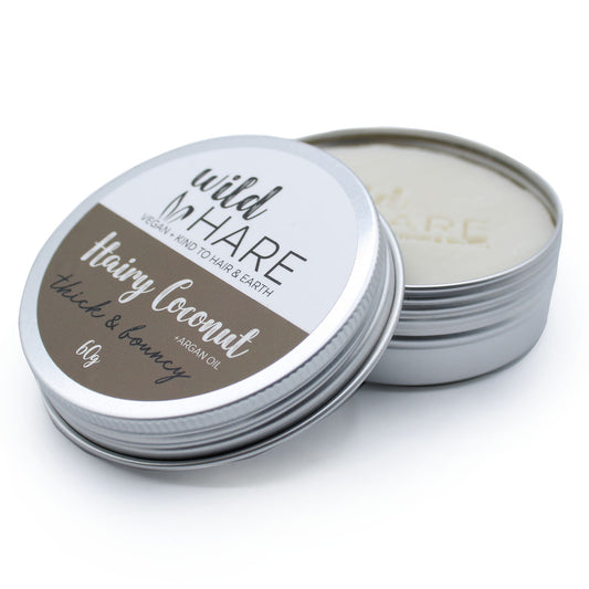 Wild Hare - Solid Shampoo - Thick and Bouncy - 60g Tin - Hairy Coconut