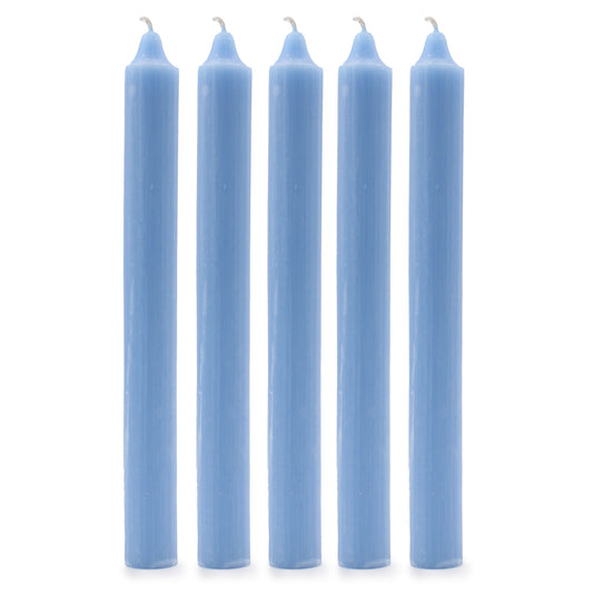 Hand Drawn - Dinner Table Candles - Sea Blue - 20cm - Pack of 21