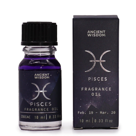 Zodiac Fragrance Oil - Pisces - 10ml Bottle - Aquamarine and Celestial Smoke