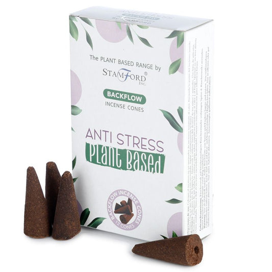 Stamford - Plant Based Vegan Friendly Back Flow Incense Cones - Anti Stress - Pack of 12