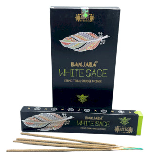 Banjara - Tribal Smudge Incense Sticks - White Sage - Pack of 10