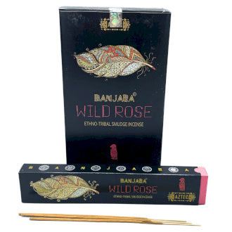 Banjara - Tribal Smudge Incense Sticks - Wild Rose - Pack of 10