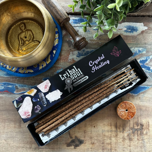 Tribal Soul - Spiritual Incense Sticks and Ceramic Holder - Crystal Healing - Pack of 8