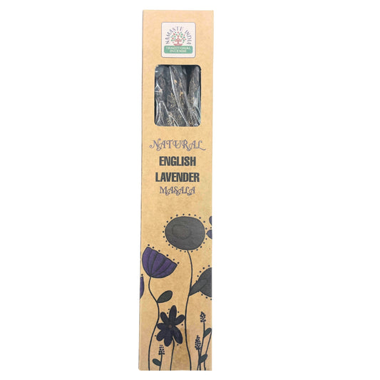 Namaste India - Natural Botanical Masala Incense Sticks - English Lavender - Pack of 11