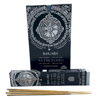 Banjara - Tribal Smudge Incense Sticks - Mayan Myrrh - Pack of 10