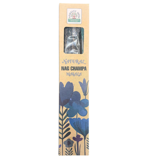 Namaste India - Natural Botanical Masala Incense Sticks - Nag Champa - Pack of 11