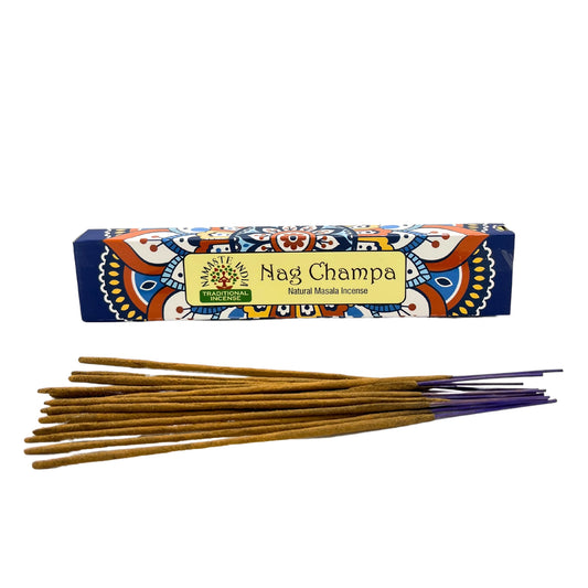 Namaste India - Mandala Natural Masala Incense Sticks - Nag Champa - Pack of 12