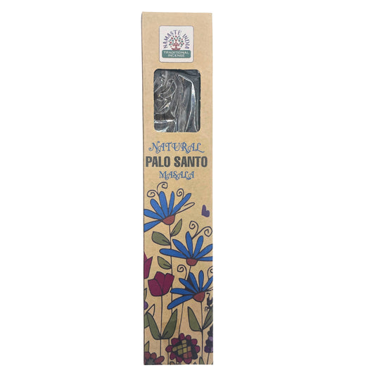 Namaste India - Natural Botanical Masala Incense Sticks - Palo Santo - Pack of 11