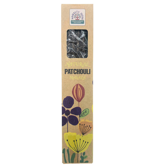 Namaste India - Natural Botanical Masala Incense Sticks - Patchouli - Pack of 11