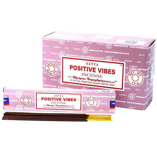 Satya - Incense Sticks - Positive Vibes - Pack of 15