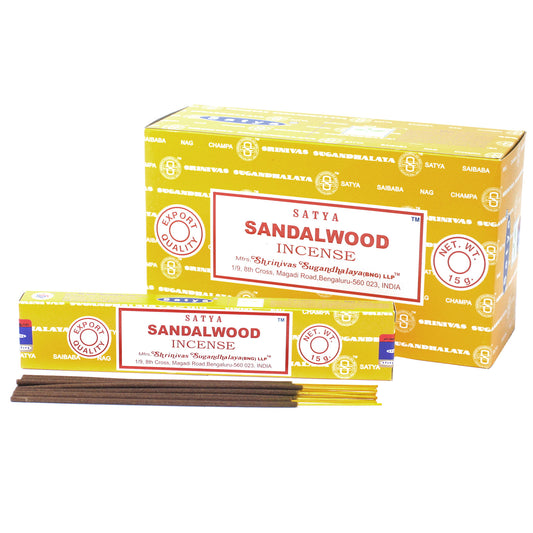 Satya - Incense Sticks - Sandalwood - Pack of 15