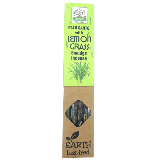 Namaste India - Earth Inspired Smudge Incense Sticks - Lemon Grass - Pack of 9