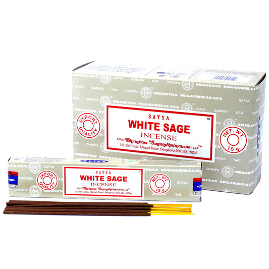 Satya - Incense Sticks - White Sage - Pack of 15